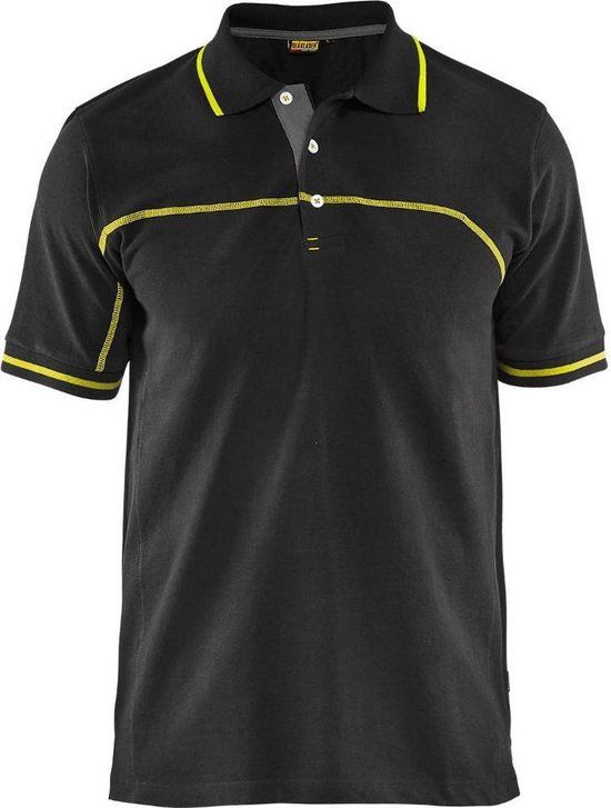 Blåkläder Werkshirt Polo Zwart/Geel - Maat M