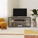 Meuble TV d'angle - Support TV d'angle jusqu'à 43 pouces - Avec étagère de rangement - Moka clair