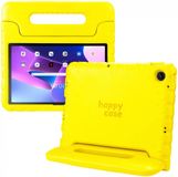 HappyCase Kinder Tablethoes Geschikt voor Lenovo Tab M10 Plus Gen 3 | Kindvriendelijke Hoes | Beschemhoes | Kinderhoes | met Handvat en Standaard | Geel