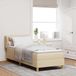 Prolenta Maison Exclusive - Boxspringbed met hoofdeinde, crème kleur, 80 x 200 cm, gestoffeerd