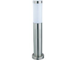 BES LED Laurea 4 - RVS Staande Buitenlamp - E27 - Rond - Chroom