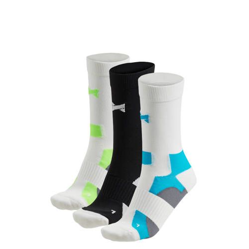 Xtreme fietssokken - set van 3 wit/zwart/multi