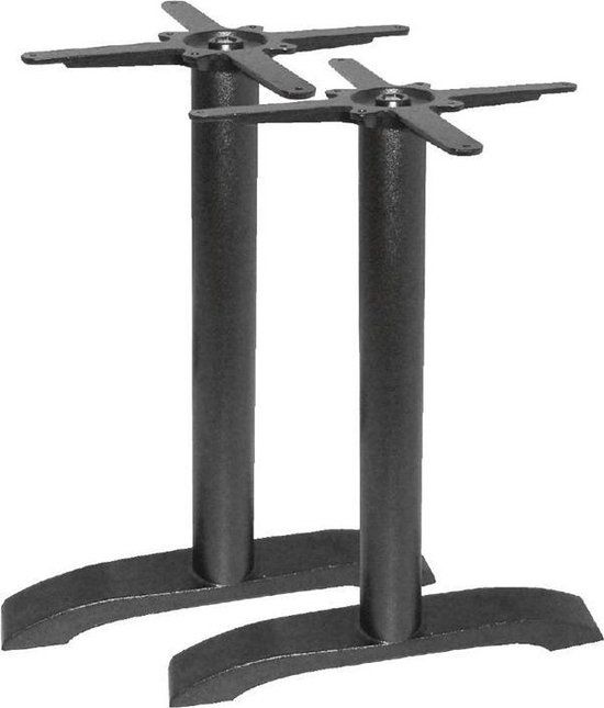 Bolero dubbele gietijzeren tafelpoot - Zwart - 72 cm