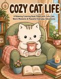 Cozy Cat Life: A Relaxing Coloring Book Filled with Cute Cats, Warm Moments & Peaceful Everyday Adventures