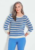 Goldner Trui Blauw / Wit / Gedess. Maat 54