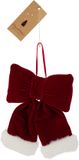 Home & Styling Solipa nv Home & Styling Kerstdecoratie/Kerststrik - Set van 4 stuks - 14x10cm - Rood