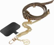 Guess 4G Crossbody Chain met Charm - Bruin