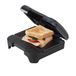 JATA JEGR1165 Dubbele grill, 750 W, compacte elektrische grill met anti-aanbakplaten, 21 x 14 cm, PFOA-vrij, eenvoudige reiniging en verticale opslag, gezonde keuken