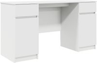 vidaXL Bureau Wit Bewerkt Hout 140 x 49 x 76 cm