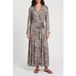 GUESS Britney Robe Longue Floral Paisley Taupe