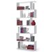 WeHome Boekenkast, verticaal, 6 niveaus, ruimtebesparend, modern design, 80 x 192 x 25 cm, structuur van melaminehout, dikte 15 mm, zonder achterwand (wit)