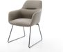 DELIFE Fauteuil Pejo-Flex piètement luge cuir véritable noyau ressorts ensachés