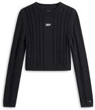 Tommy Jeans Tjw Cable Script Swe Trui - Zwart - Vrouwen - XL