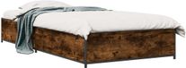 vidaXL Bedframe Gerookt eiken 80 x 200 cm Bewerkt hout