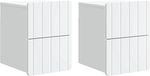 vidaXL Muurbevestigde Nachttafel Wit Hout 2 stuks 33 x 34,5 x 43 cm