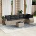 Maison Exclusive - Ensemble de meubles de jardin 7 pièces avec canapé et coussins, gris clair, en polyrotin