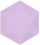 Merkloos / Sans marque Rubies Borden Hexagon Groot Paars (6st)