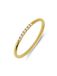 Lucardi Dames 9 karaat rijring met zirkonia - Ring - 9 Karaat - Goudkleurig - 17 / 53 mm