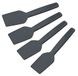 Fackelmann Statement spatel voor raclette, 4-delige set, schraper met ergonomische greep en duimopening, raclett-schuiver in praktische 4 stuks bundel, ca. 15,5 x 4 x 1 cm, grijs