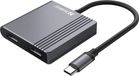Sandberg 136-44 USB-C naar 2x HDMI converter - Grijs
