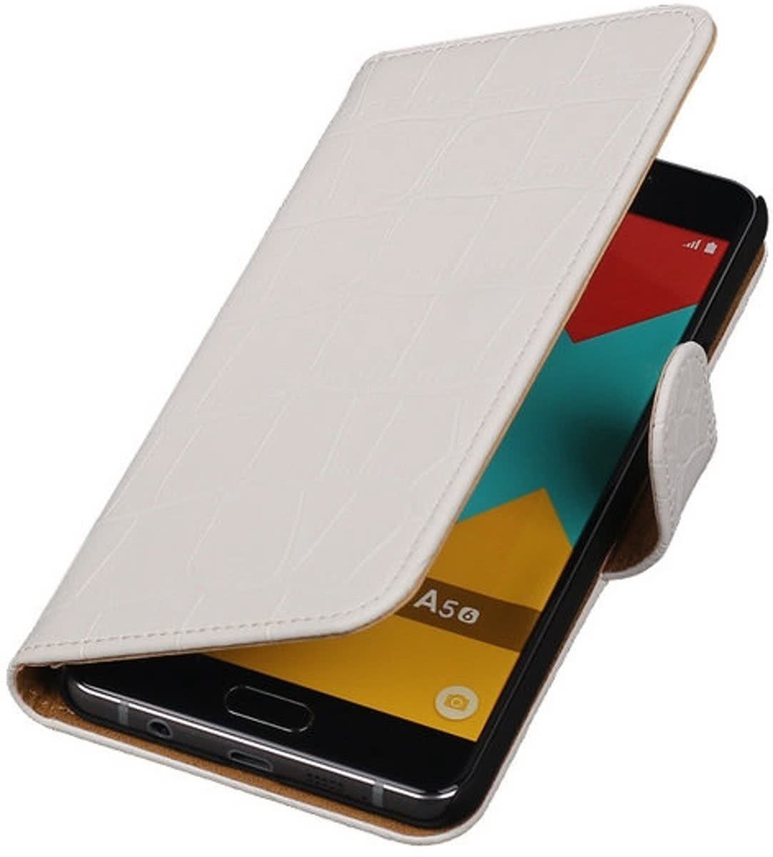 Best Cases Wit Krokodil Booktype Samsung Galaxy A5 2016 Wallet Cover Hoesje