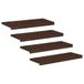vidaXL Marche de l'escalier 4 pc 70 x 25 x 2 cm Brun foncé Hêtre massif