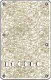 Boston BPL413-PW plaque arrière, espacement des cordes 11,2mm, 4 plis, standard Stallion, 86x138mm, gaucher, blanc perle