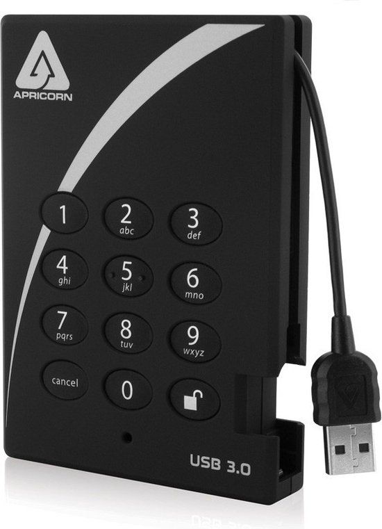 Apricorn Aegis Padlock - 1TB USB 3.0 - Zwart