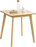 en.casa Eettafel Närpes bamboe 70x70x75 cm houtkleurig