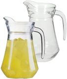Luminarc Glazen schenkkan/sapkan - 2x - 1,3 liter - met handvat - water - limonade
