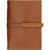 Vultera MARCO - Notitieboek - A5 - Leer - Gelinieerd - Hervulbaar - Cognac