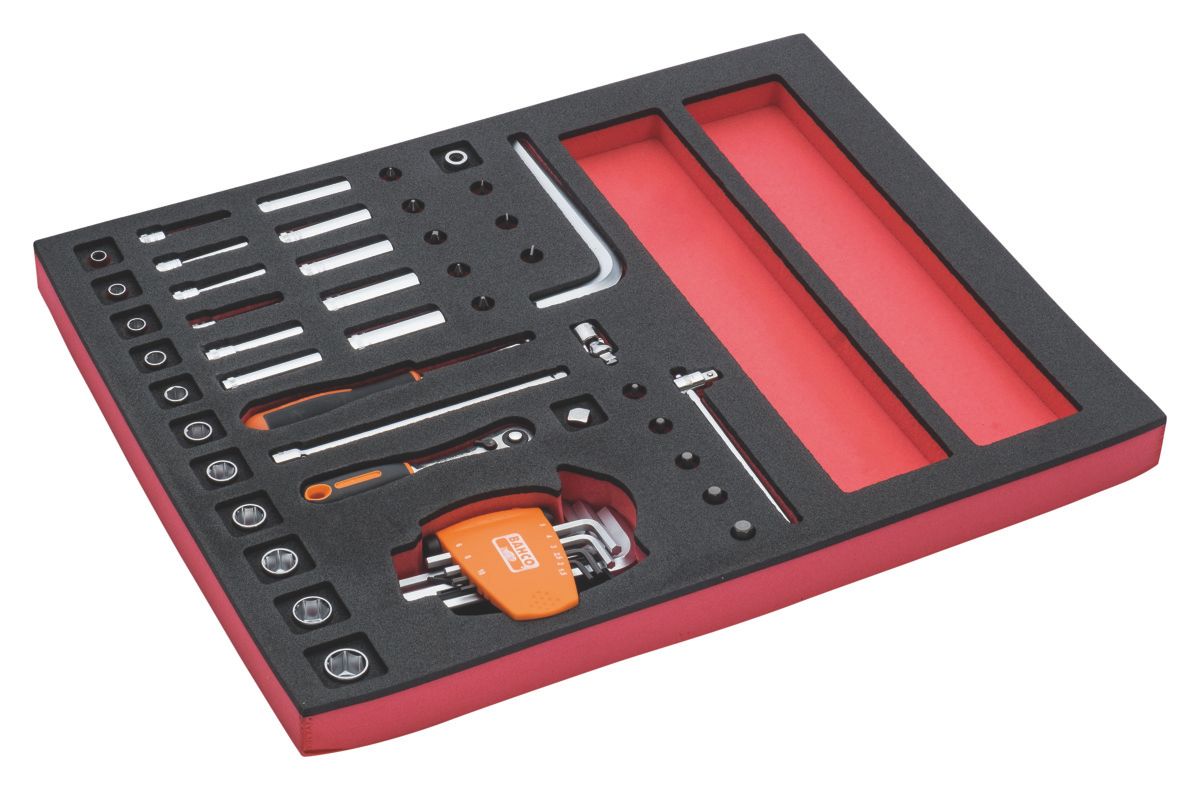 Bahco Foaminlay Fit&Go 2/3 met doppen en toebehoren 1/4" - 44-delig - FF1F2001