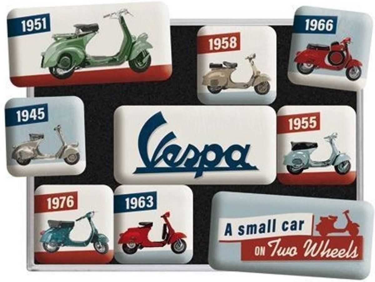 Nostalgic Art Magneet Set Vespa Model Chart - Multicolor