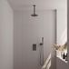 Brauer Gunmetal Carving Thermostatische Regendoucheset Inbouw - Hoofddouche 20 cm - 3 Weg - Handdouche Staaf - Doucheslang - Wandaansluitbocht - Gunmetal