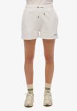 Superdry Losse Shorts Dames Korte Broeken Wit Katoen/Polyester Loose Fit Maat 40