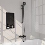 Brauer Black Edition Opbouw Baddouche Thermostaatkraan - Mat Zwart