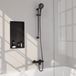 Brauer Black Edition Opbouw Baddouche Thermostaatkraan - Mat Zwart