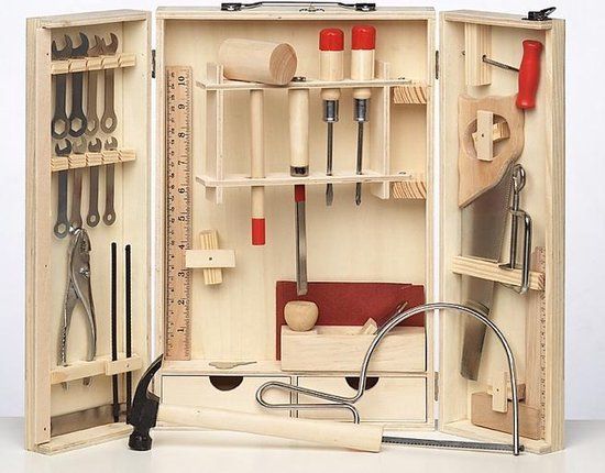 Pebaro Timmermans kist 25 delig - Houtbewerking startset voor kinderen