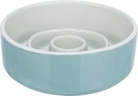 Trixie Slow Feeding Voerbak Keramiek Grijs/Blauw 17 cm 900 ML