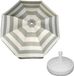 Merkloos Parasol - Zilver/wit - D160 cm - incl. draagtas - parasolvoet