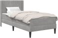 vidaXL Bedframe met matras Lichtgrijs 100 x 200 cm Fluweel