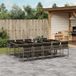 Maison Exclusive - Ensemble de jardin, 11 pièces, avec coussins, gris, en polyrotin