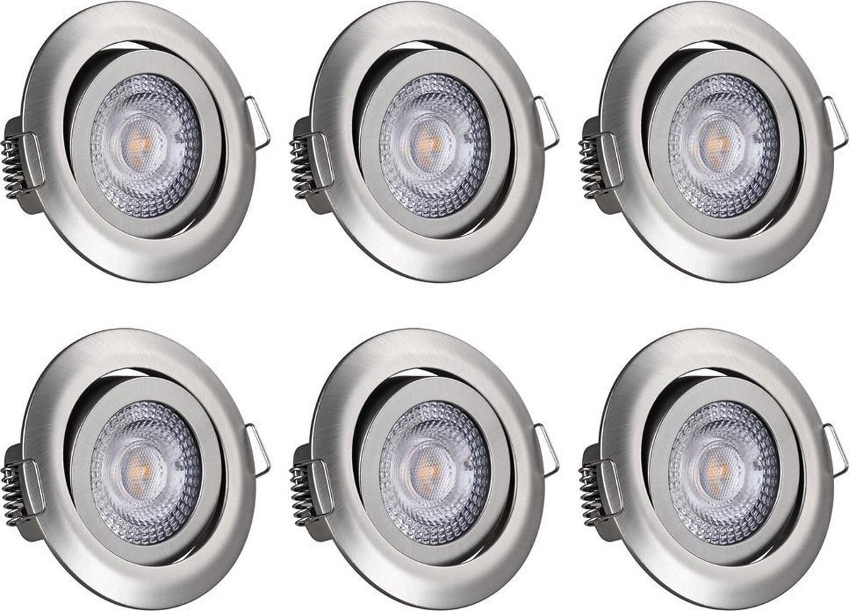 Monzana LED-lampjes Krog 6-delige set nikkel