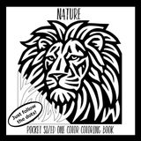 One Color Coloring Book Pocket Size Nature