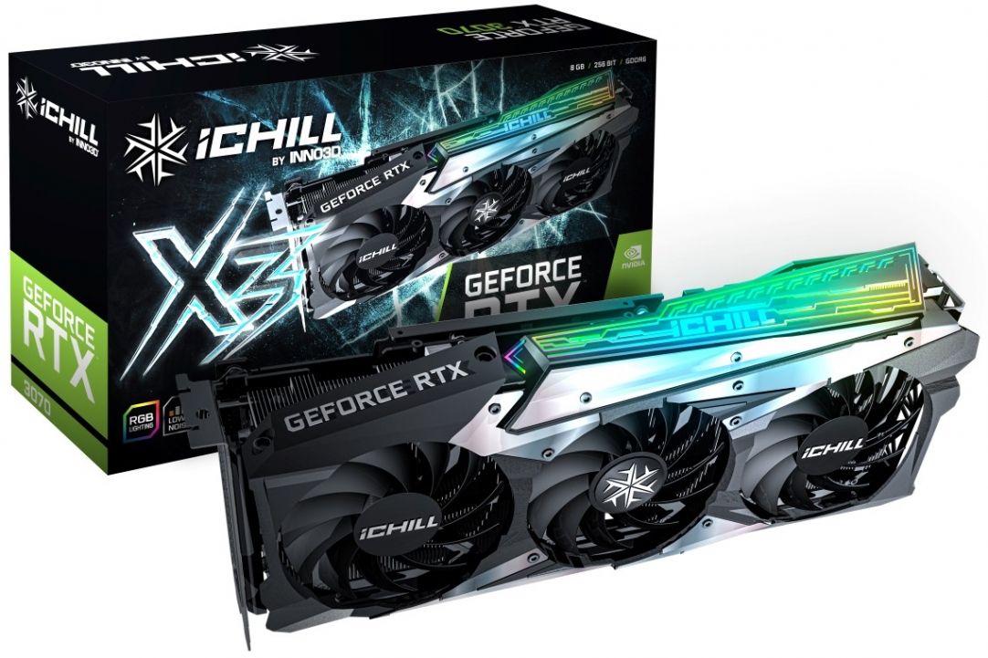 Inno3D iChill GEFORCE RTX 3070 X3 LHR - Videokaart