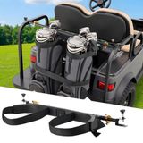 Merkloos / Sans marque Latios Golftashouder - Achterbank Golfkar (2+2) - Verstelbaar - Met riemen - Geen boren nodig - Voor 3,05 cm vierkante buizen - Zwart - Staal