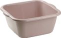 Plasticforte bac à vaisselle - 2x - carré - plastique - 6 litres - 31 x 29 x 13 cm - Taupe
