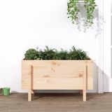 vidaXL Verhoogde Plantenbak 101x50x57 cm Massief Grenenhout Bruin