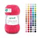 Gründl Wol Cotton Quick uni - dunne wol voor haken - breigaren - haakgaren - glanzend en huidvriendelijk - 100% katoen - 1 kluwen 50 g / 125 m - naalddikte 3-4 - oranjerood