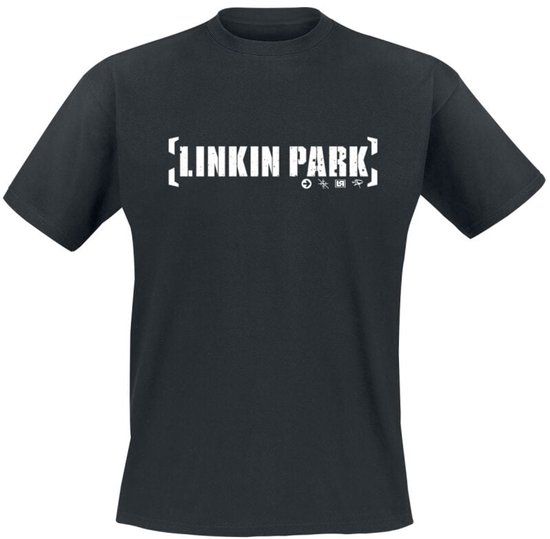 Linkin Park Bracket Logo Unisex T-shirt - Zwart - 3XL